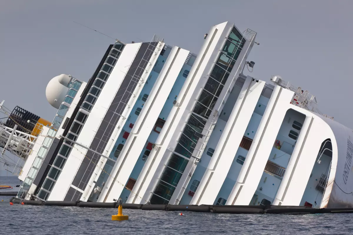 Costa Concordia cruise ship capsized